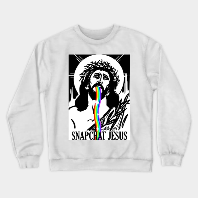 Snapchat Jesus Crewneck Sweatshirt by artpirate